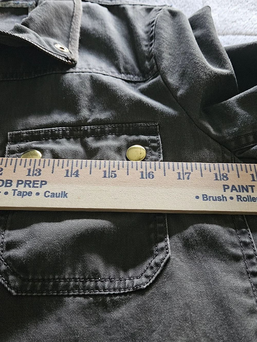 J. Crew Women's Washed Charcoal Utility Jacket